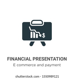 Financial presentation vector icon on white background. Flat vector financial presentation icon symbol sign from modern e commerce and payment collection for mobile concept and web apps design.