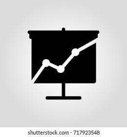 Financial presentation vector isolated flat icon