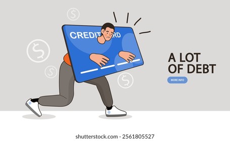 Financial problems A man spends more money than he spends Too much personal debt to manage.  Pressure, stress and burnout. Mental health and psychological problems. Fears and disappointments. vector