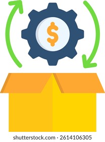 Financial Products Icon Flat Vector Illustration