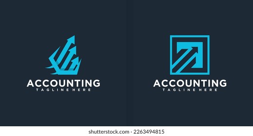 Financial professional logo template vector bundle collection for company or agency