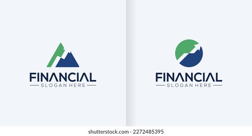 Financial professional logo template vector bundle collection for company or agency