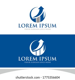Ilustración de vectores de diseño de logotipos de beneficio financiero
