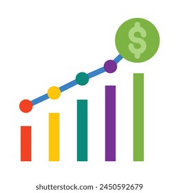 Financial Profit Vector Flat Icon Design Vector Flat Vector Flat Icon Design