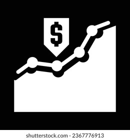 Financial Profit Vector Glyph Icon For Personal And Commercial Use.
