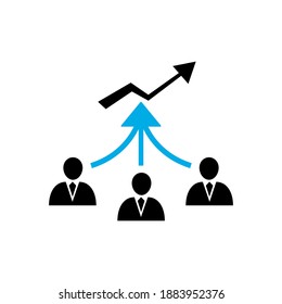 Financial progress, growing report icon