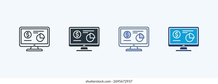 Financial Projection Multiple Style Icon Collection
