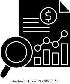 Financial Projections Icon Glyph Vector Illustration