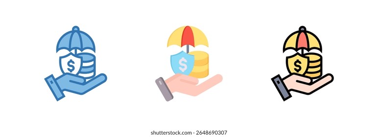 Financial Protection-Symbolelement für Design