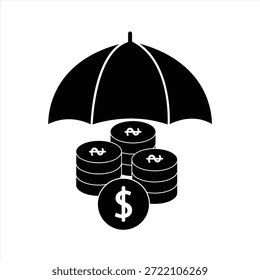 Symbol "Finanzschutz". Symbol für durchgezogene Glyphenserie