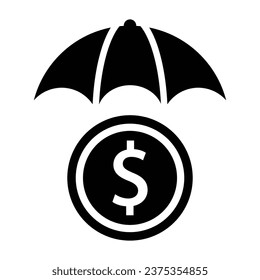 Financial Protection Icon, Vector Graphics