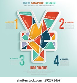 Financial puzzle info graphic design,clean vector