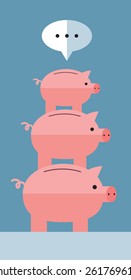 Financial pyramid concept. Business flat vector illustration.