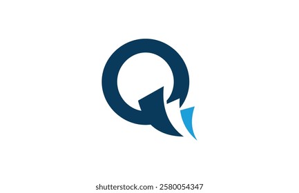 a financial Q themed graphic image, on a white background. vector graphic base.