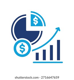 Financial Ratio Icon Mixed Vector Illustration