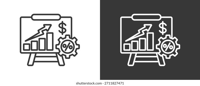 Financial Ratio Icon Set Vector Collection Isolated In Black And White