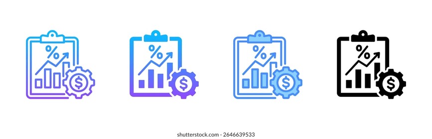 Financial Ratio Multi Style Icon Set