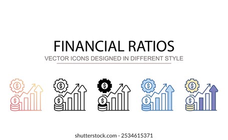 Ícone design de taxas financeiras com fundo branco ilustração de estoque