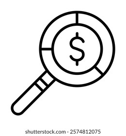Financial Ratios icon line vector illustration