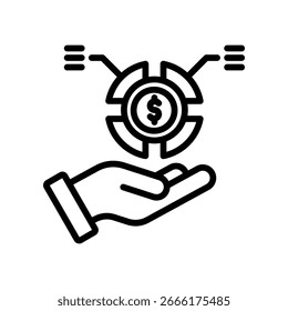 Financial Ratios Icon Outline Vector Illustration