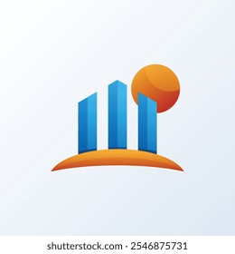 Financial Real Estate Logo vector icon