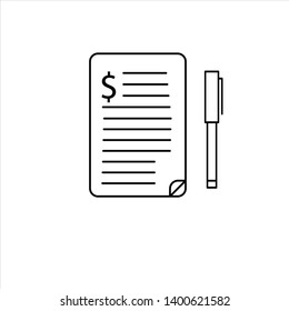 financial record line icon,vector best line icon.