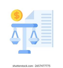 Financial Regulation Icon Flat Vector Illustration