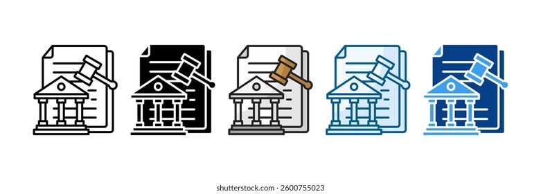 Financial Regulation Icon Set Multiple Style Collection