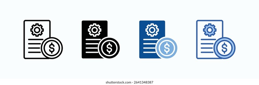 Financial Regulations icon sheet multiple style collection isolated vector