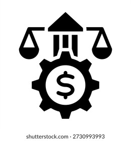 Financial Regulations Icon - Solid Black Glyph Icons For Accounting and Business
