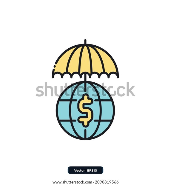 Financial Reinsurance icon.\
Insurance Related Vector Icons. Contains such Icons as Car\
Protection, Health Insurance, Contract, life and property, and\
more. EPS10