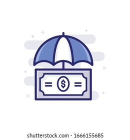 Financial Reinsurance Vector illustration. insurance icon isolated on white background.