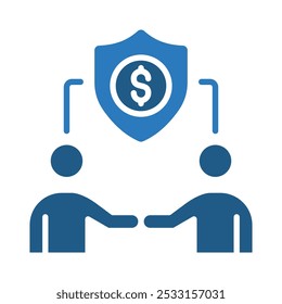 Ilustración vectorial de la línea de iconos de relaciones financieras