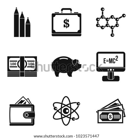 Financial remuneration icons set. Simple set of 9 financial remuneration vector icons for web isolated on white background