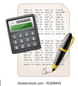Financial Report. Accounting. Vector illustration.