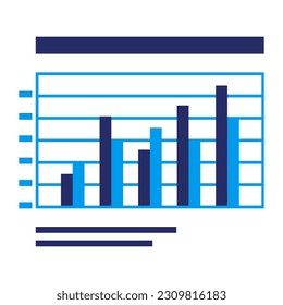 Balkendiagramm für Finanzberichte - Symbol, Konzept für Unternehmen und Finanzen