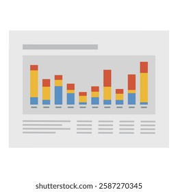 Financial report with charts and data: banking, business management and investments concept