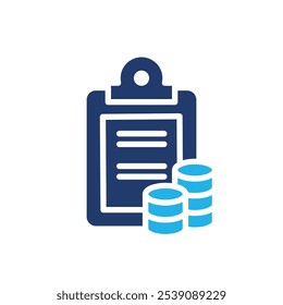 relatório financeiro colorido ícone vetor design bom para web ou aplicativo móvel