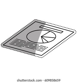 Financial report document icon vector illustration graphic design