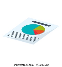Financial report document icon vector illustration graphic design