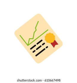 Financial report document icon vector illustration graphic design