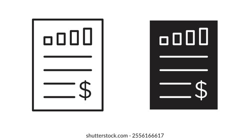 Financial report Filled flat icons set for apps and web ui designs.