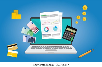 financial report flat design