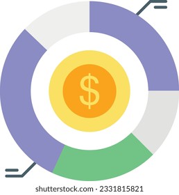 A financial report flat icon design