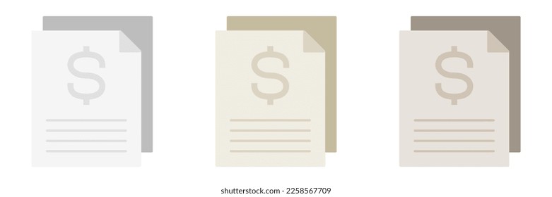 Financial Report in flat style isolated