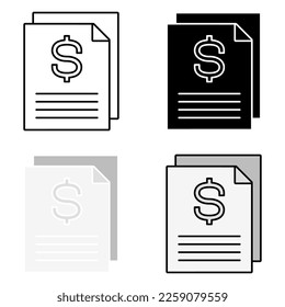 Financial Report in flat style isolated
