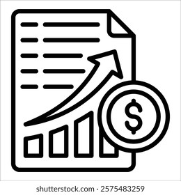 Financial Report Icon Element For Design