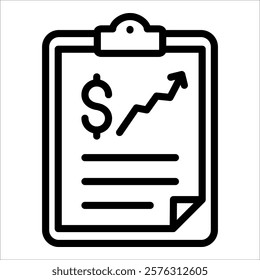 Financial Report Icon Element For Design