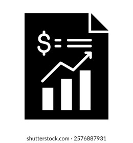Financial Report Icon Element For Design