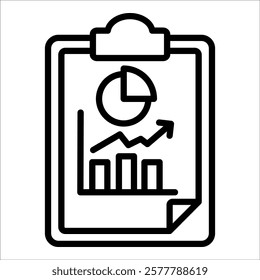 Financial Report Icon Element For Design